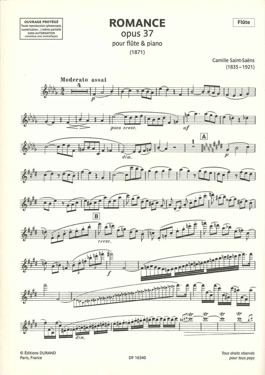 Oeuvres francaises pour flute & piano (Durand)