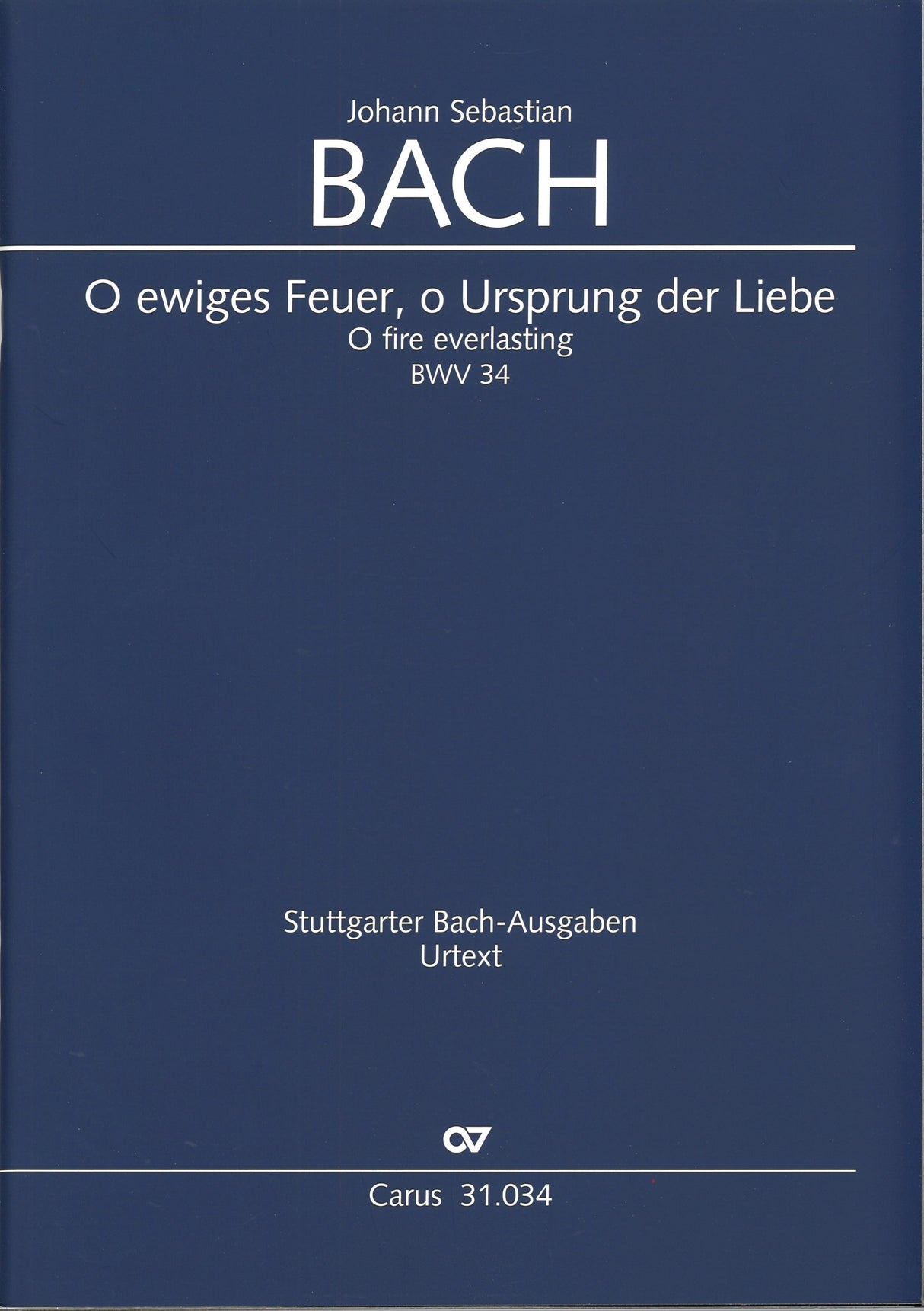 Bach, Kantate BWV 34 Full Score (Carus)