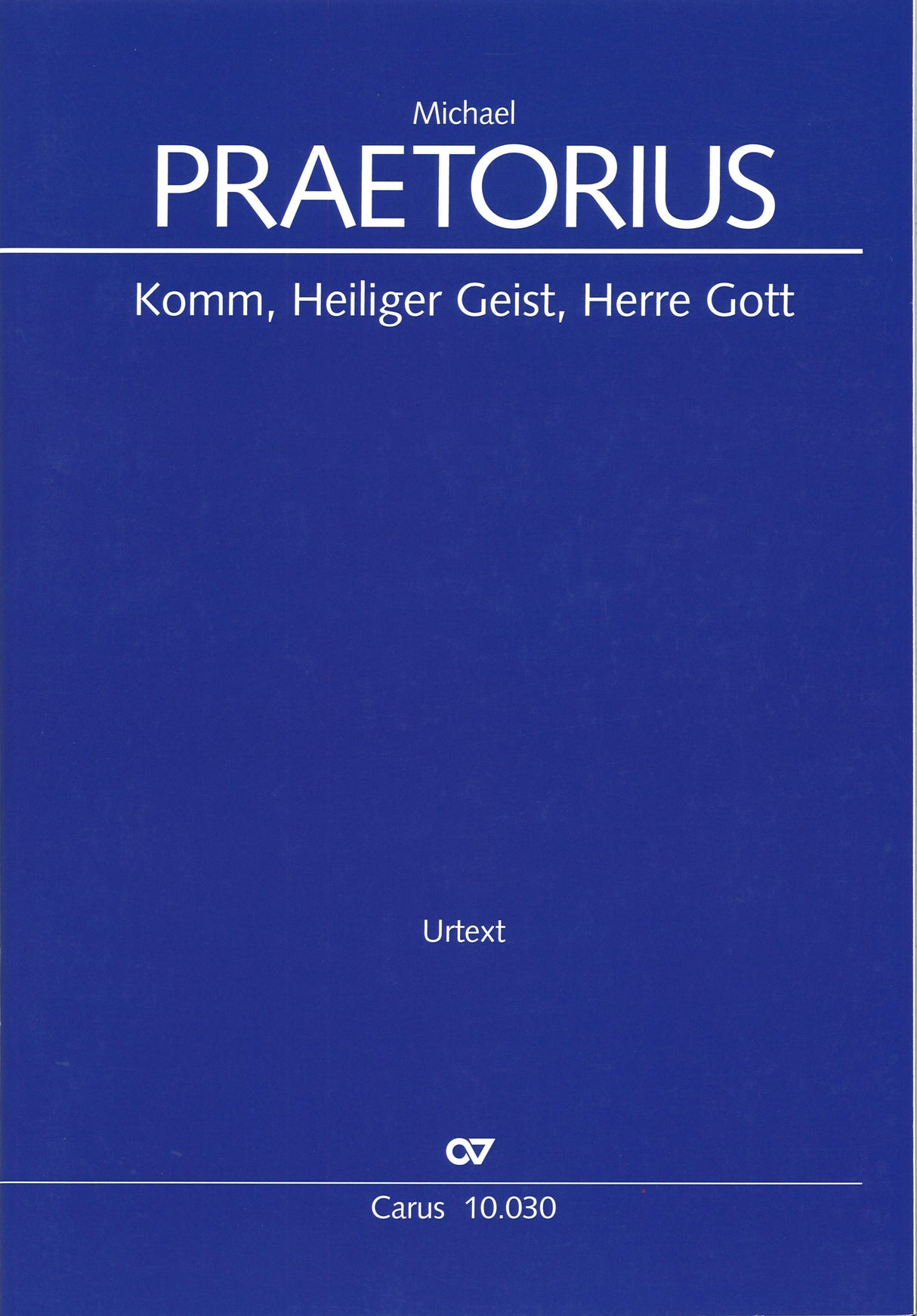 Praetorius, Komm, Heilieger Geist Score (Carus)
