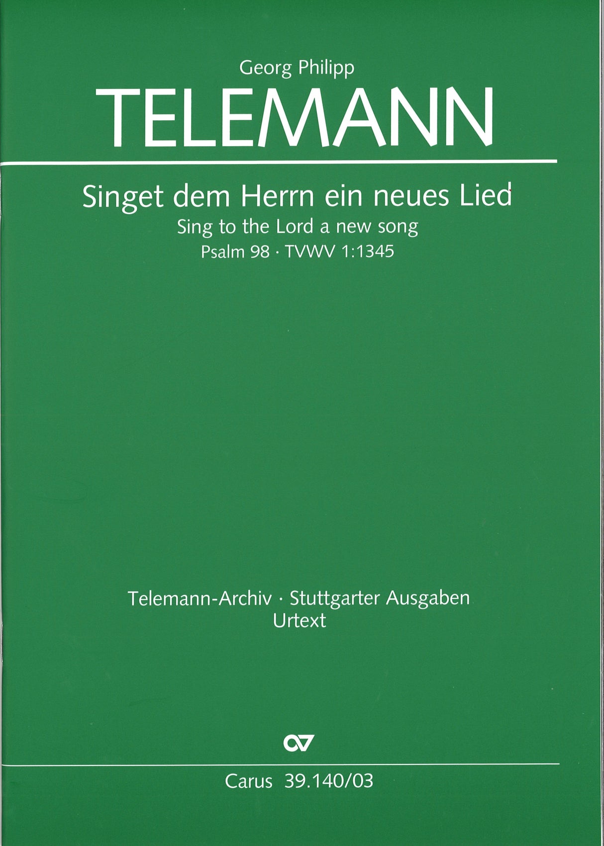 Telemann, Singet dem Herrn [G/E] (Carus)