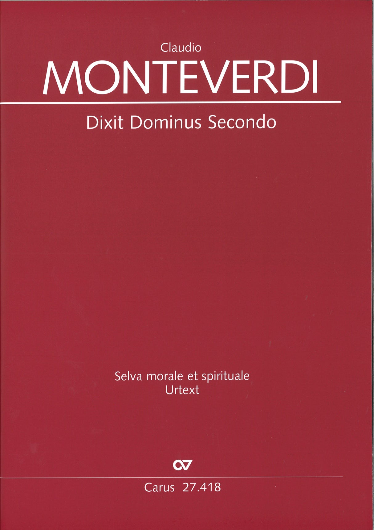 Monteverdi, Dixit Dominus II (Score) (Carus)