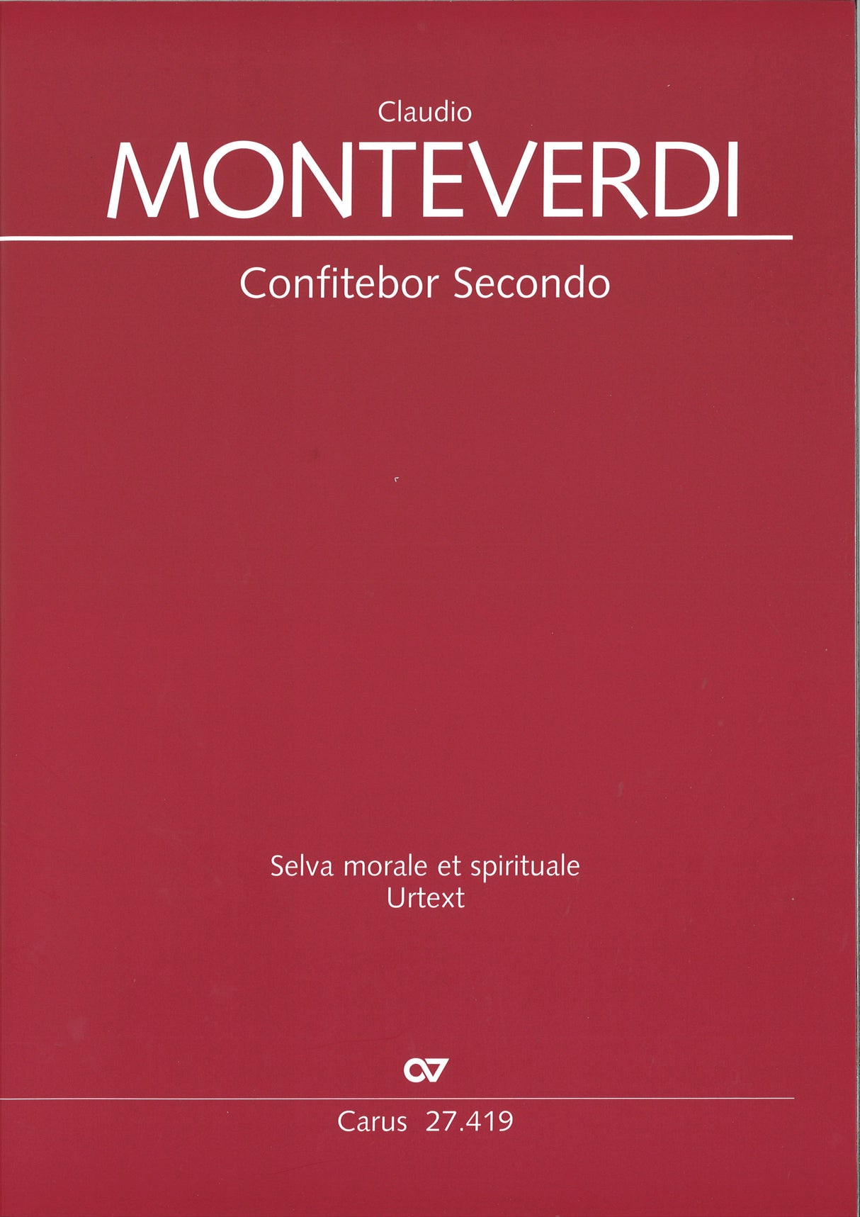 Monteverdi, Confitebor II (Score) (Carus)