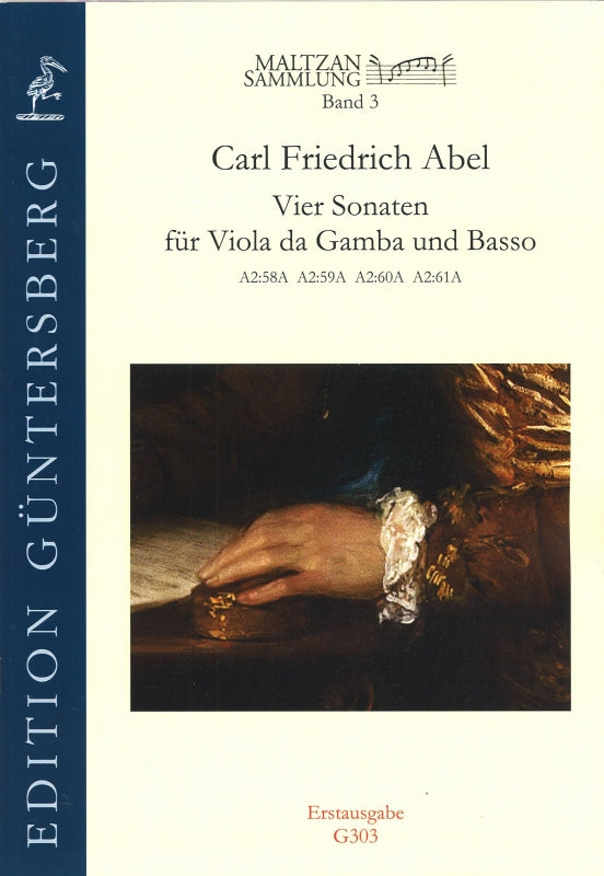 Abel, 4 Sonaten (G,D,c,A) (VdG,Bc) (Guntersberg/Walhall)