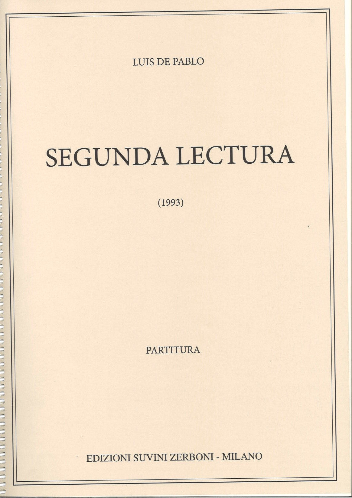 Pablo, Segunda Lectura (1993) (Suvini Zerboni)