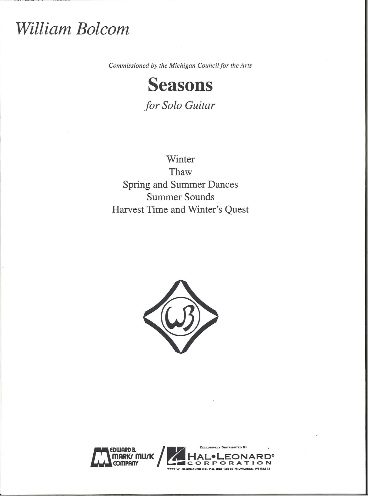 Bolcom, Seasons (Marks)