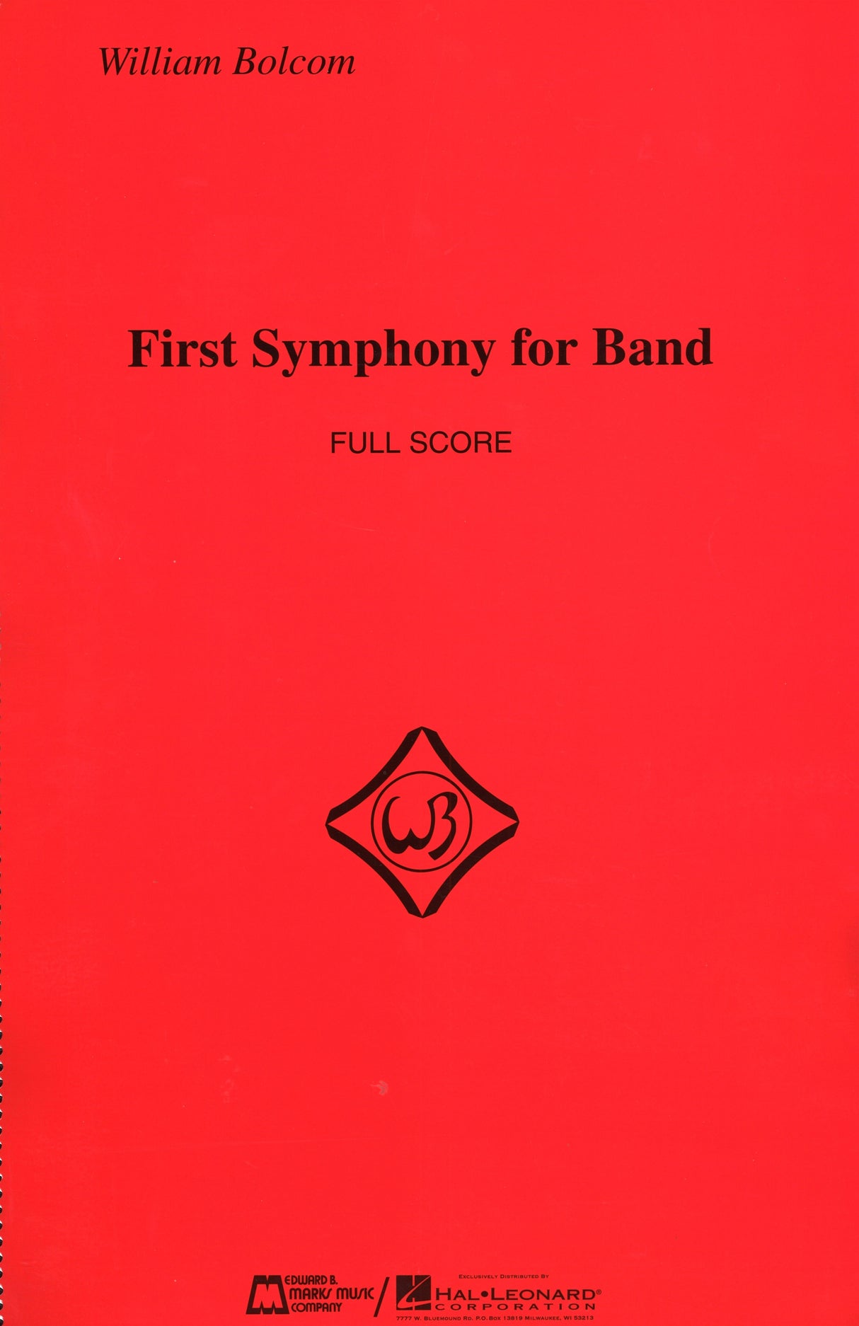 Bolcom, Symphony No. 1 for Band (Score) (Marks)