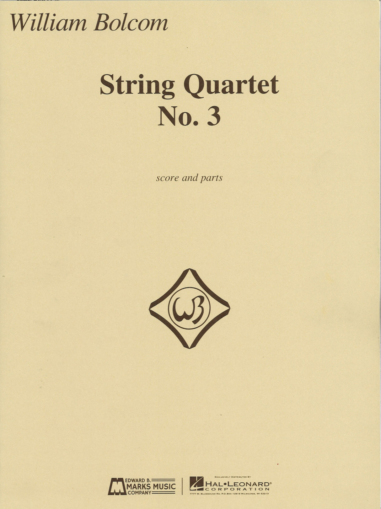 Bolcom, String Quartet No. 3 (Marks)