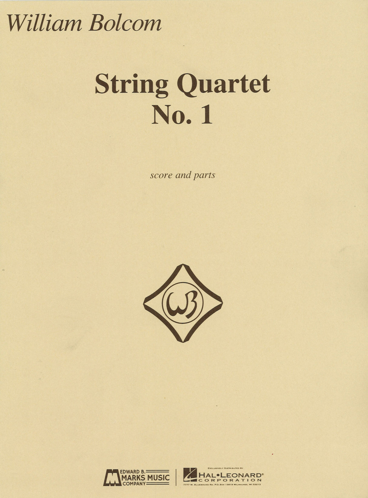 Bolcom, String Quartet No. 1 (Marks)