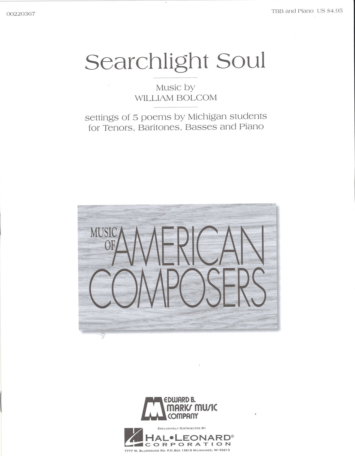 Bolcom, Searchlight Soul (TBrB,Pf) (Marks)
