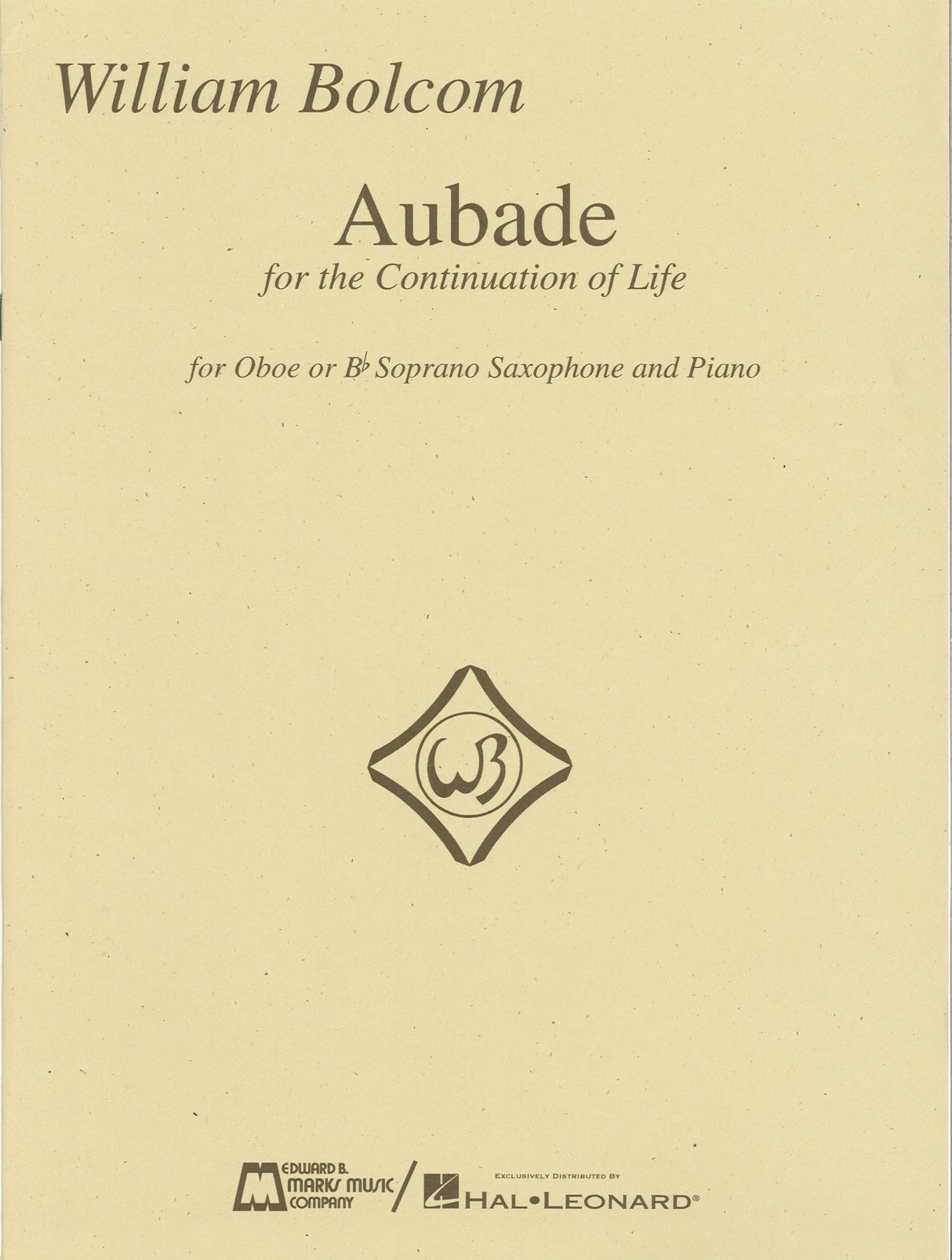 Bolcom, Aubade (Ob/SSax,Pf) (Marks)