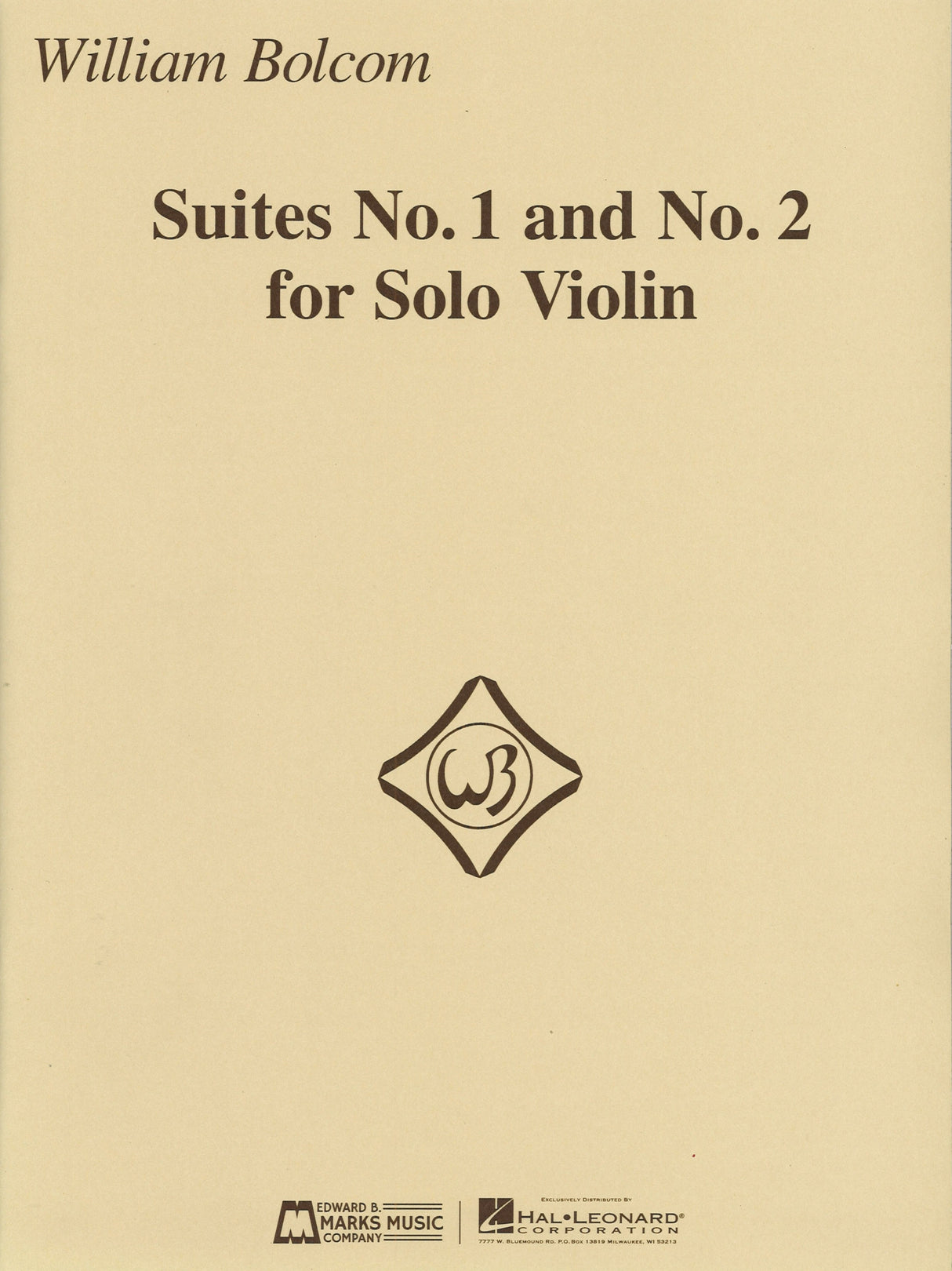 Bolcom, Suites No. 1 and No. 2 (Vn Solo) (Marks)