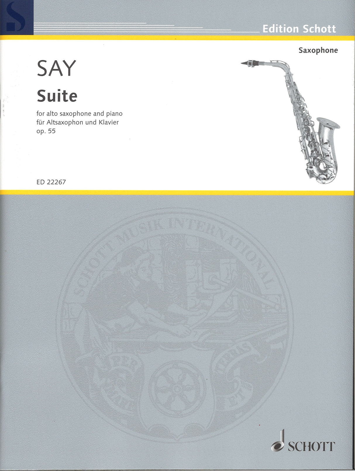 Say, Suite op. 55 (2014) (ASax,Pf) (Schott)