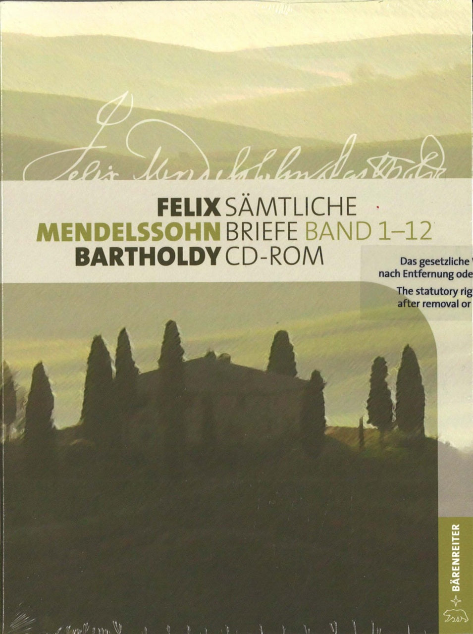 Mendelssohn Samtliche Briefe [CD-ROM] (Barenreiter)