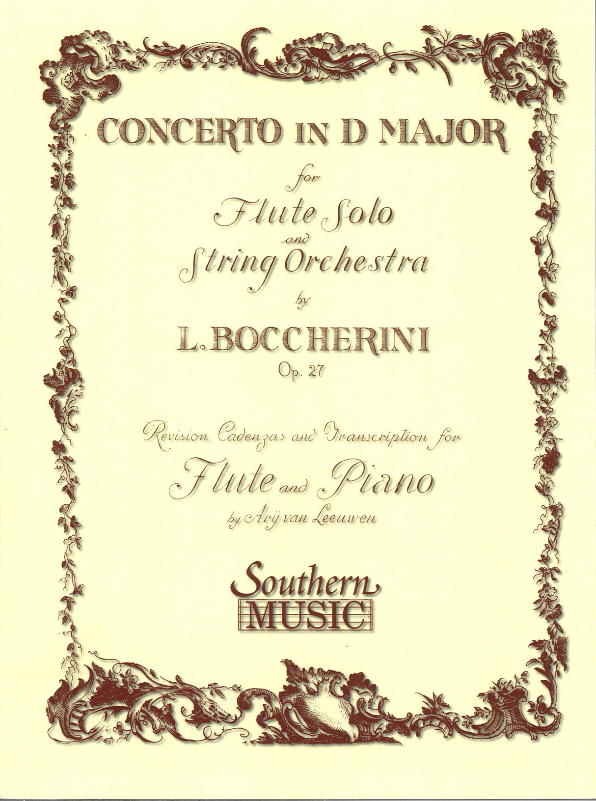 Boccherini, Concerto in D op. 27 G 489 (Southern)