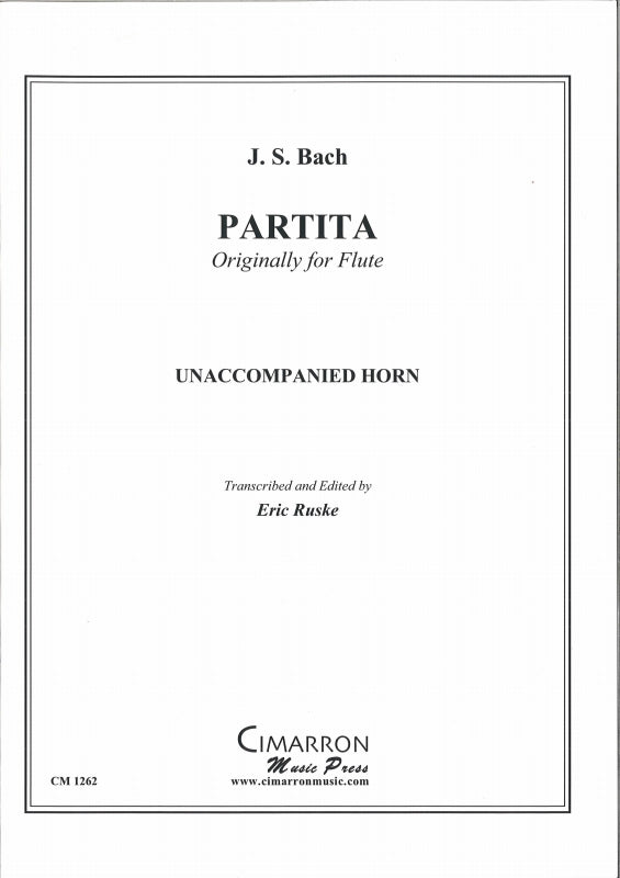 Bach, Partita BWV 1013 in a (Hn Solo) (Cimarron Music Press)