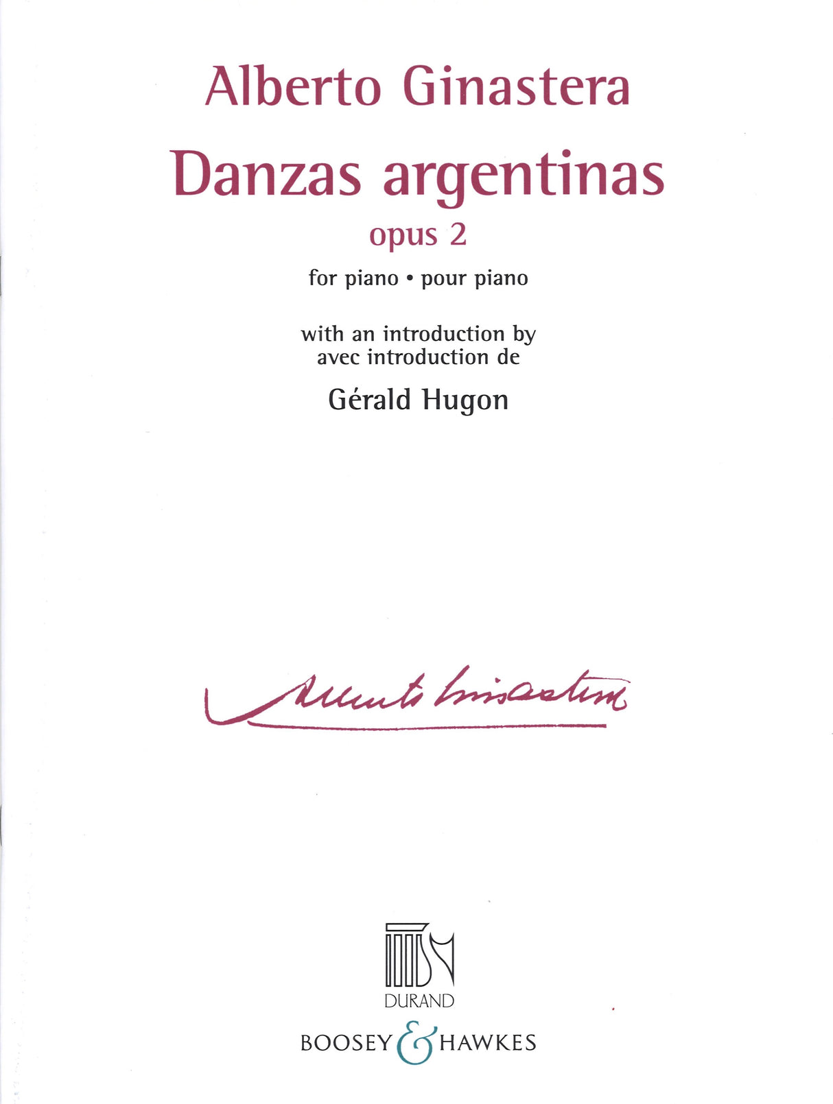 Ginastera, Danzas argentinas op. 2 (Durand/Boosey)