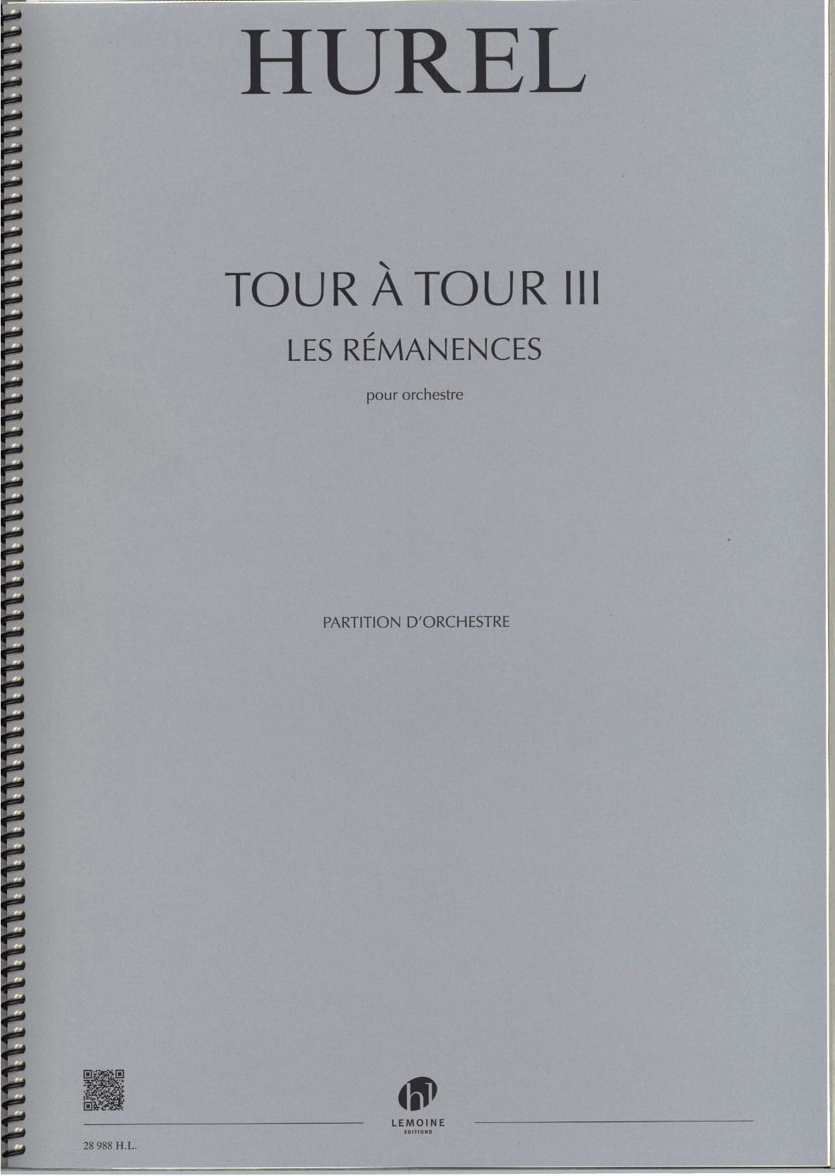 Hurel, Tour a tour 3 'Les remanences' (Lemoine)