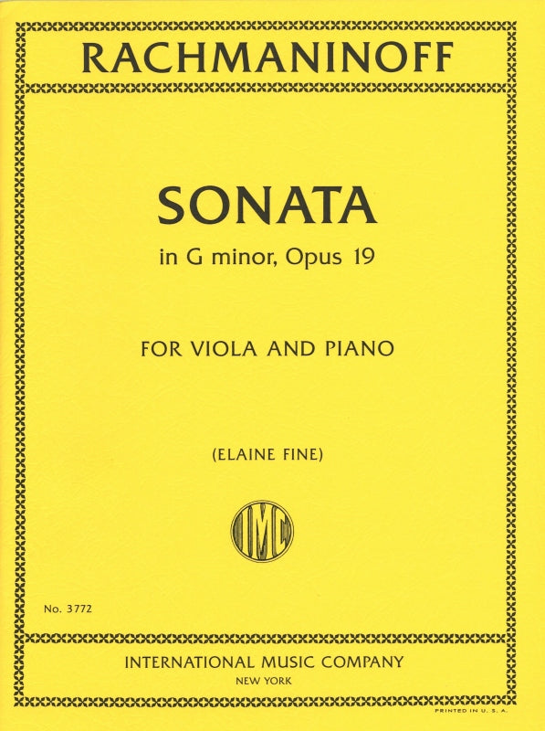 Rachmaninoff, Sonata in g, op. 19 (IMC)
