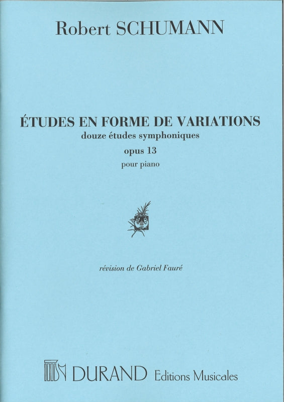 Schumann, op. 13 Etudes en forme de var. (Durand)