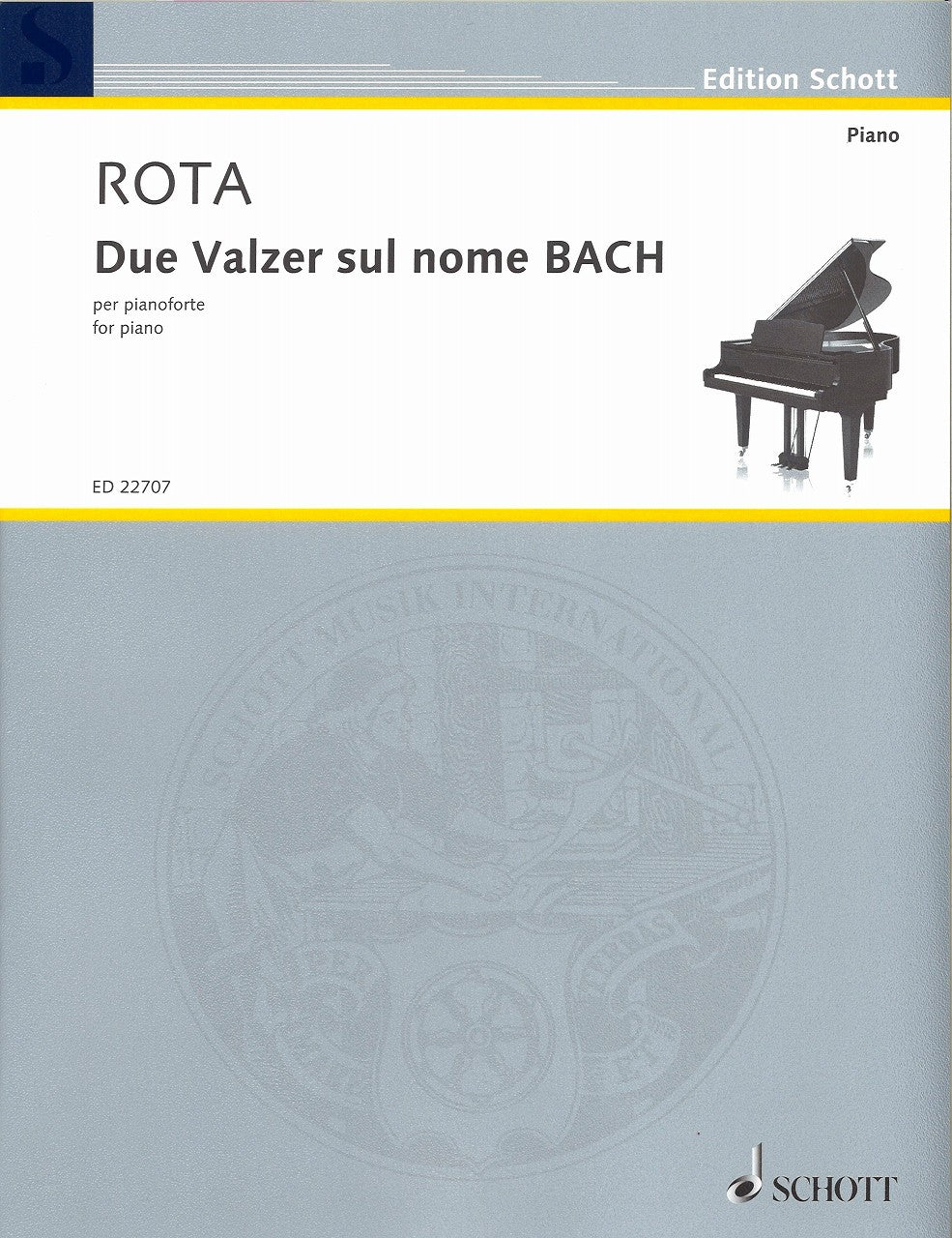 Rota, 2 Valzer sul nome BACH (Schott)