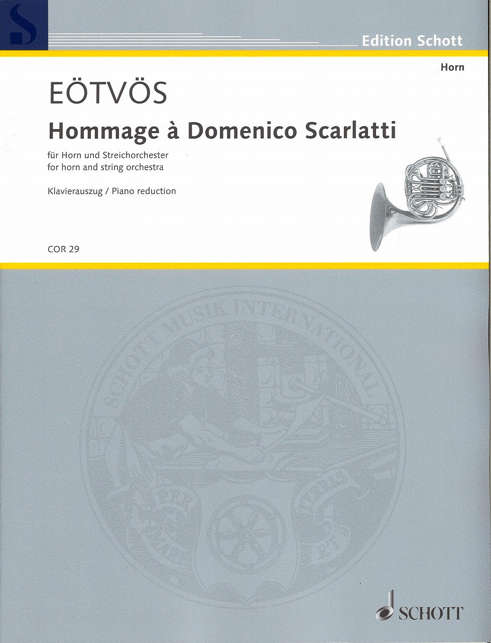 Eotvos, Hommage a Domenico Scarlatti (Schott)