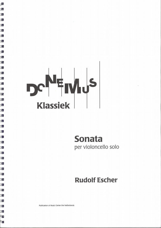 Escher, Sonata per violoncello solo (Donemus)