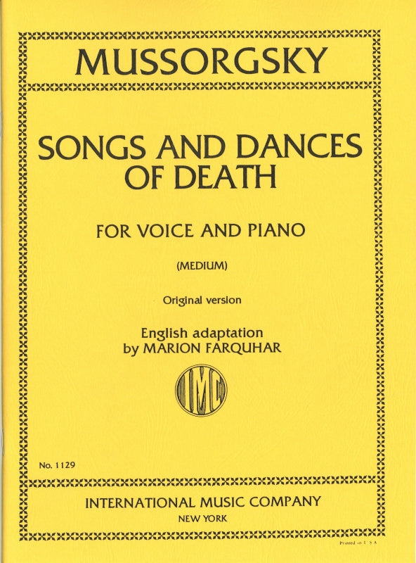 Mussorgsky, Songs and Dances of Death(M) (IMC)