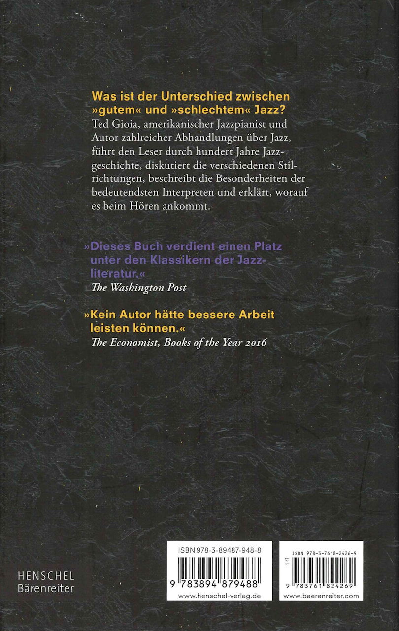 Gioia, Jazz horen Jazz verstehen (Barenreiter/Henschel)