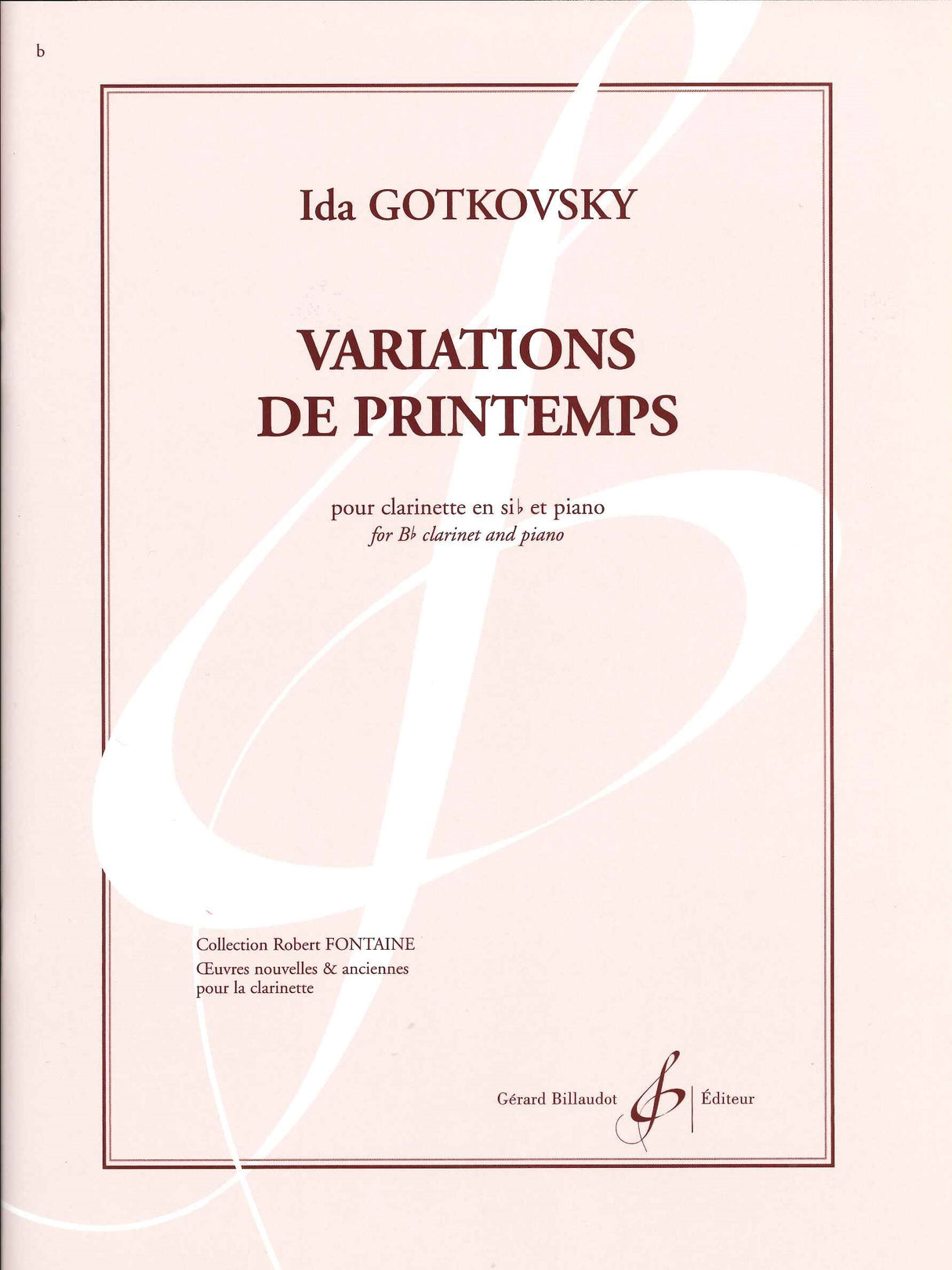 Gotkovsky, Variations de printemps (Billaudot)