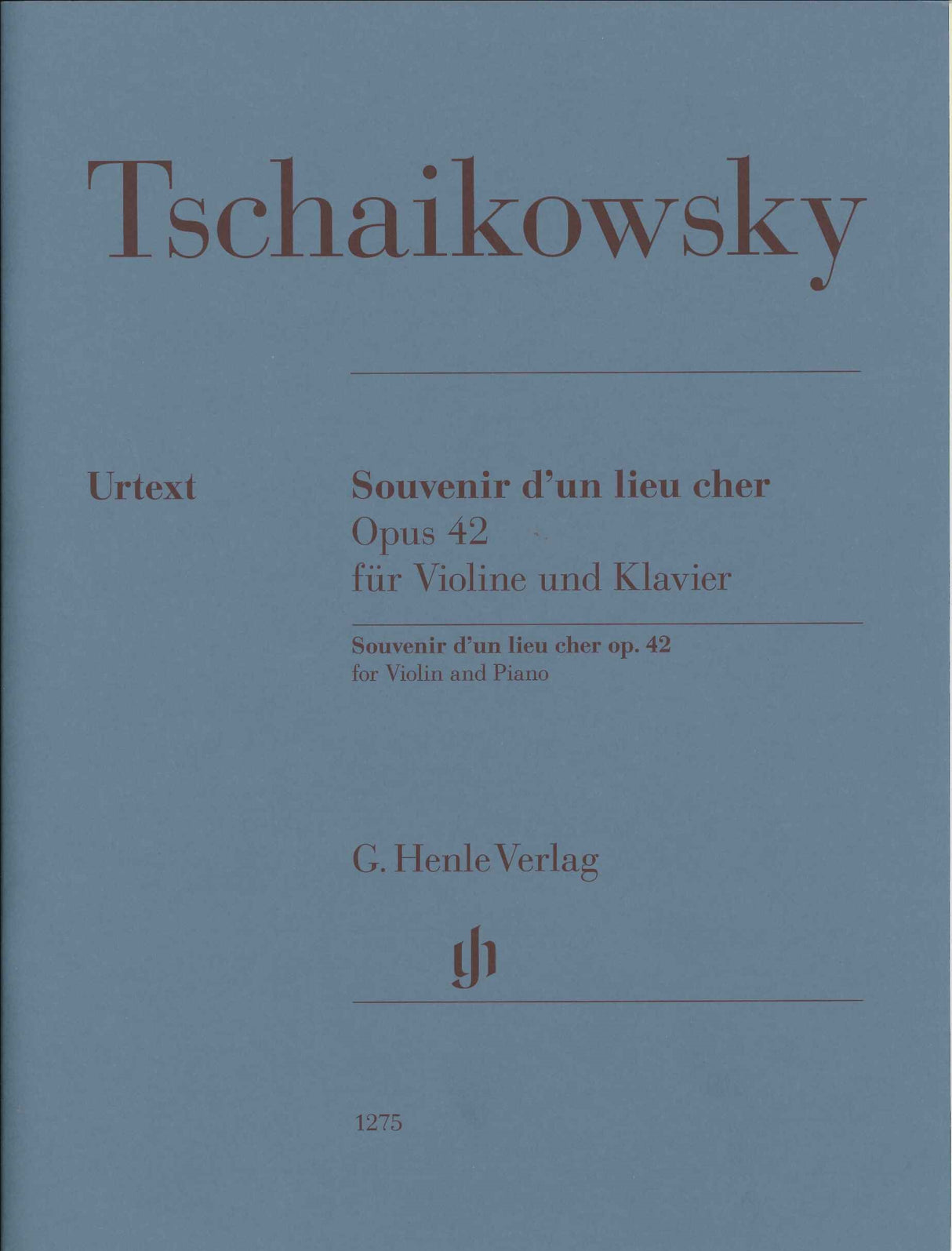 Tchaikovsky, Souvenir d'un lieu cher (Henle)