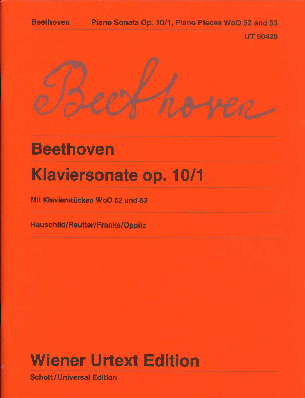 Beethoven, Sonata No. 5 op. 10/1 (rev.) (Wiener Urtext Edition)