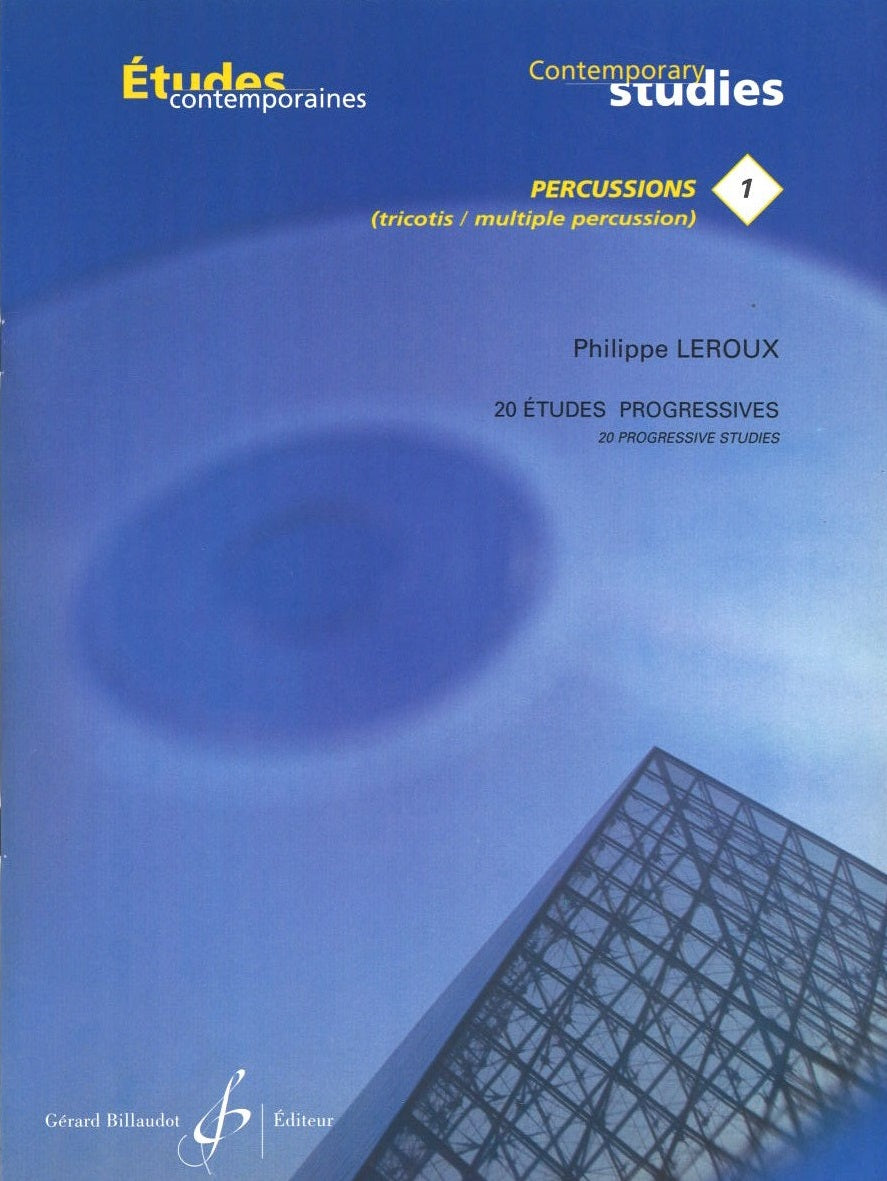 Leroux, 20 Etudes progressives (Perc) (Billaudot)