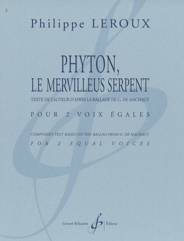 Leroux, Phyton (2 Male Voices) (Billaudot)