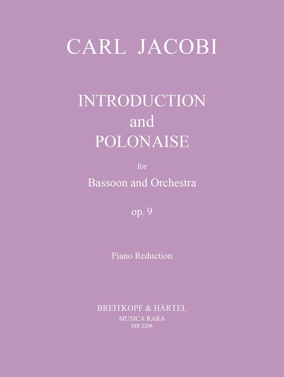 Jacobi, Introduction and Polonaise op. 9 (Musica Rara)