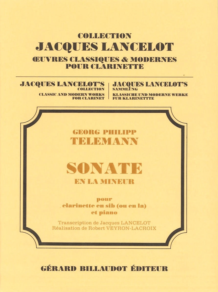 Telemann, Sonata in a (Cl,Pf) (Billaudot)