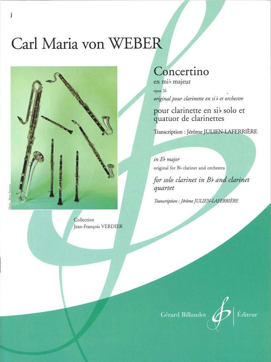 Weber, Concertino (Solo Cl,3BbCl,BsCl) (Billaudot)