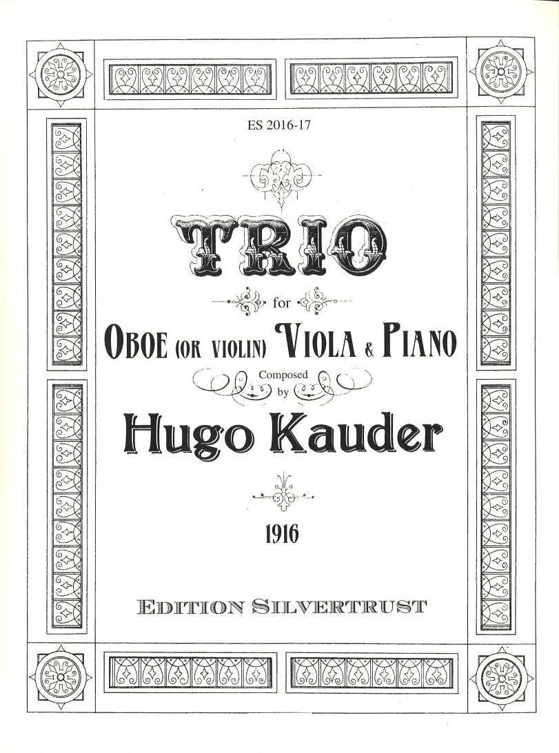 Kauder, Trio in d (Ob/Vn,Va,Pf) (Silvertrust, Editions)