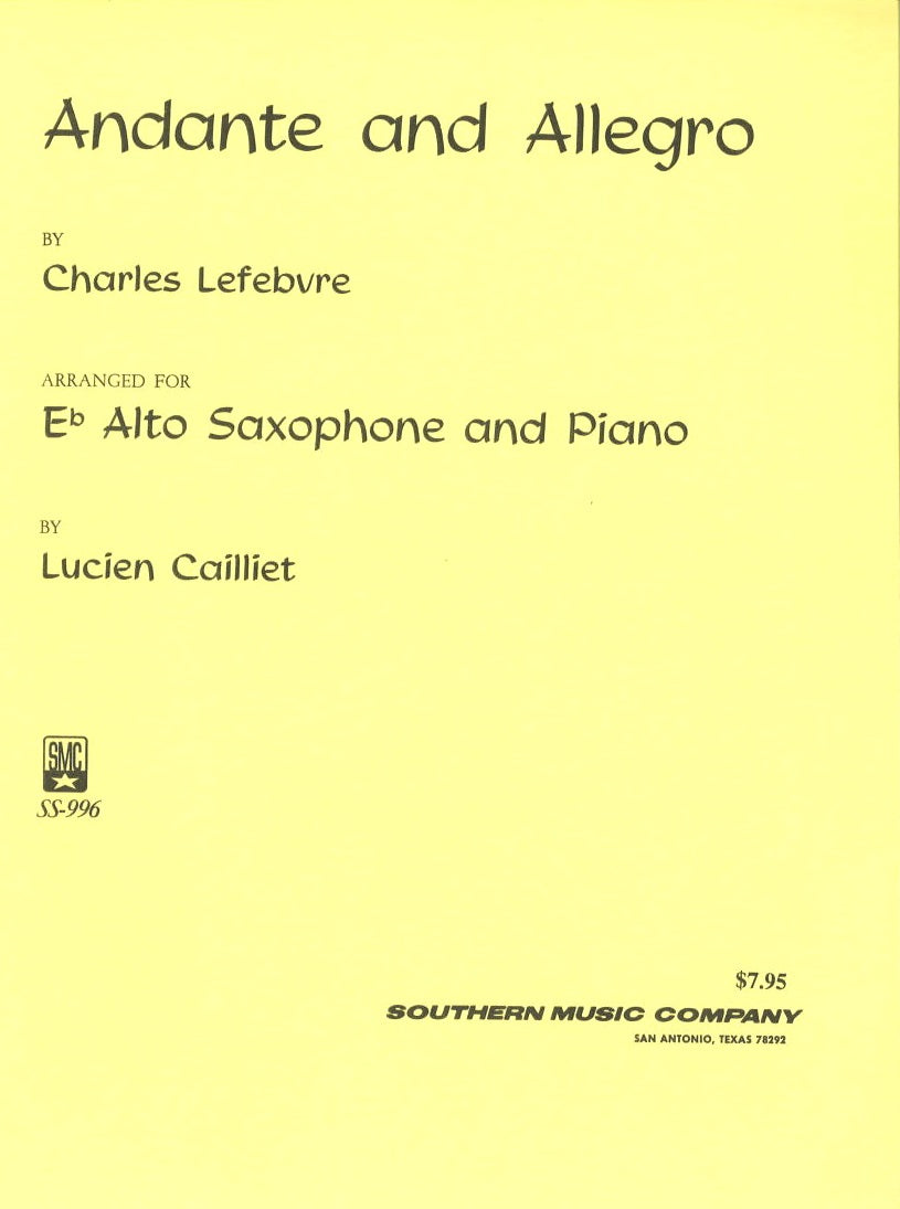 Lefebvre, Andante & Allegro (ASax,Pf) (Southern)