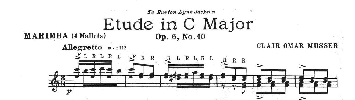 Musser, Etude op. 6/10 in C (Studio 4/Keyboard Percussion Publication)