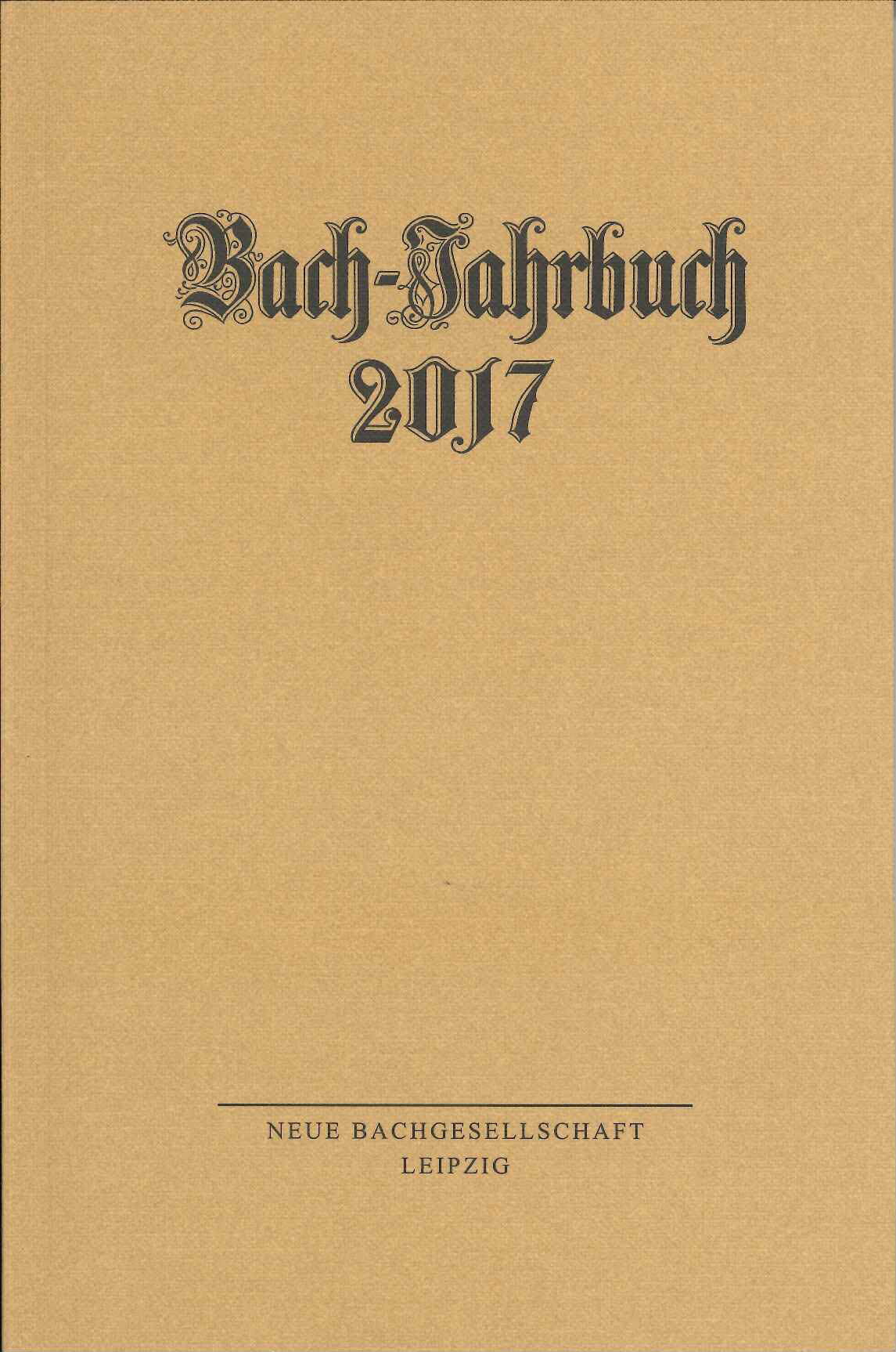 Wollny, Bach-Jahrbuch 103 Jg. 2017 (Evangelische Verlagsanstalt)