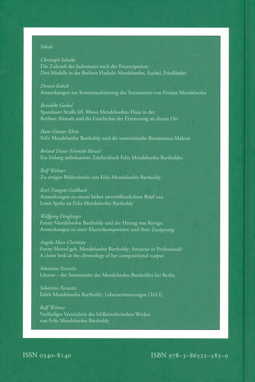Mendelssohn-Studien 20 (Wehrhahn Verlag)