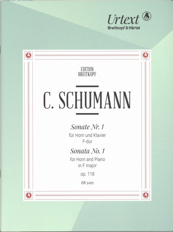 Schumann,Ca., Sonata No. 1 in F op. 118 (Breitkopf)