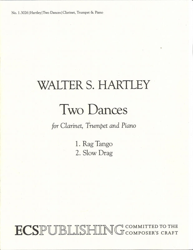Hartley, 2 Dances (Cl,Trp,Pf) (Galaxy/ECS Pub.)