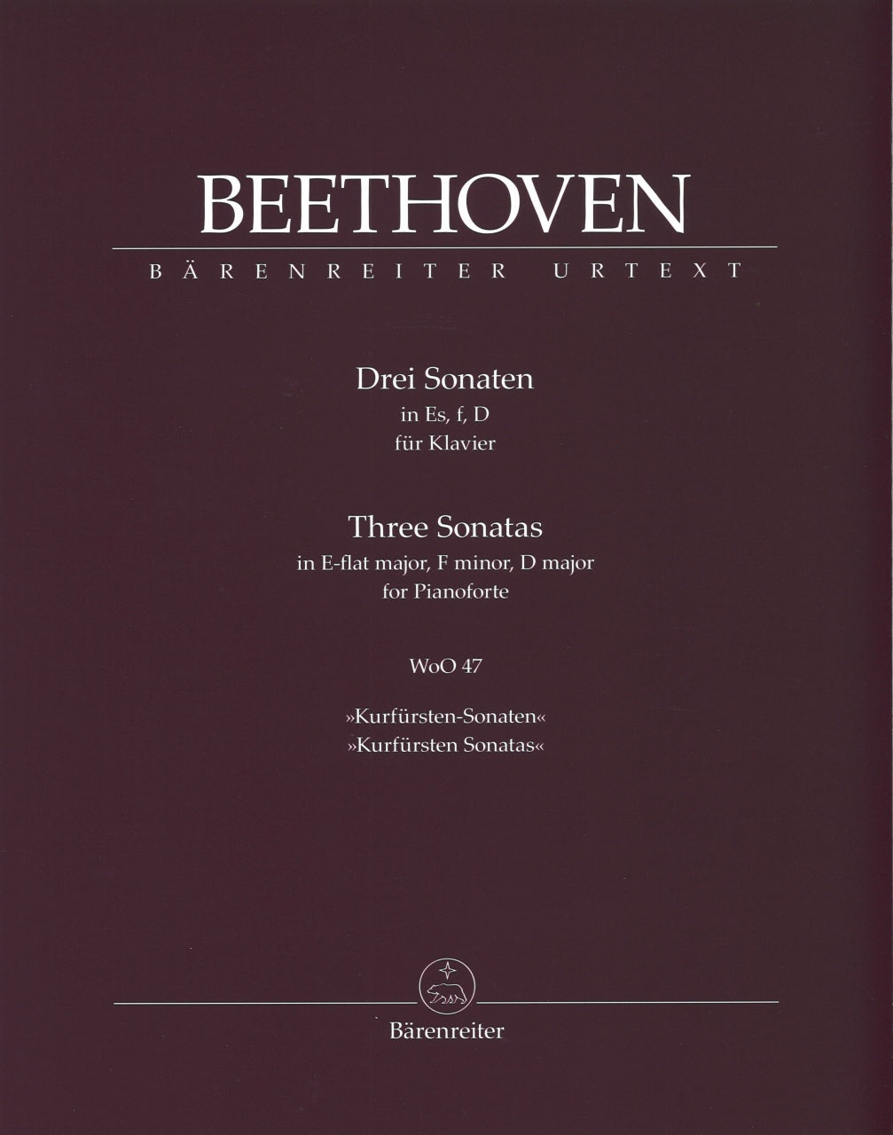 Beethoven, Sonatas WoO 47 'Kurfursten-' (Barenreiter)