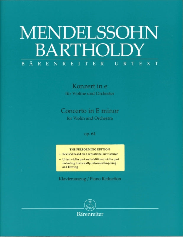 Mendelssohn, Concerto op. 64 (rev) (Barenreiter)