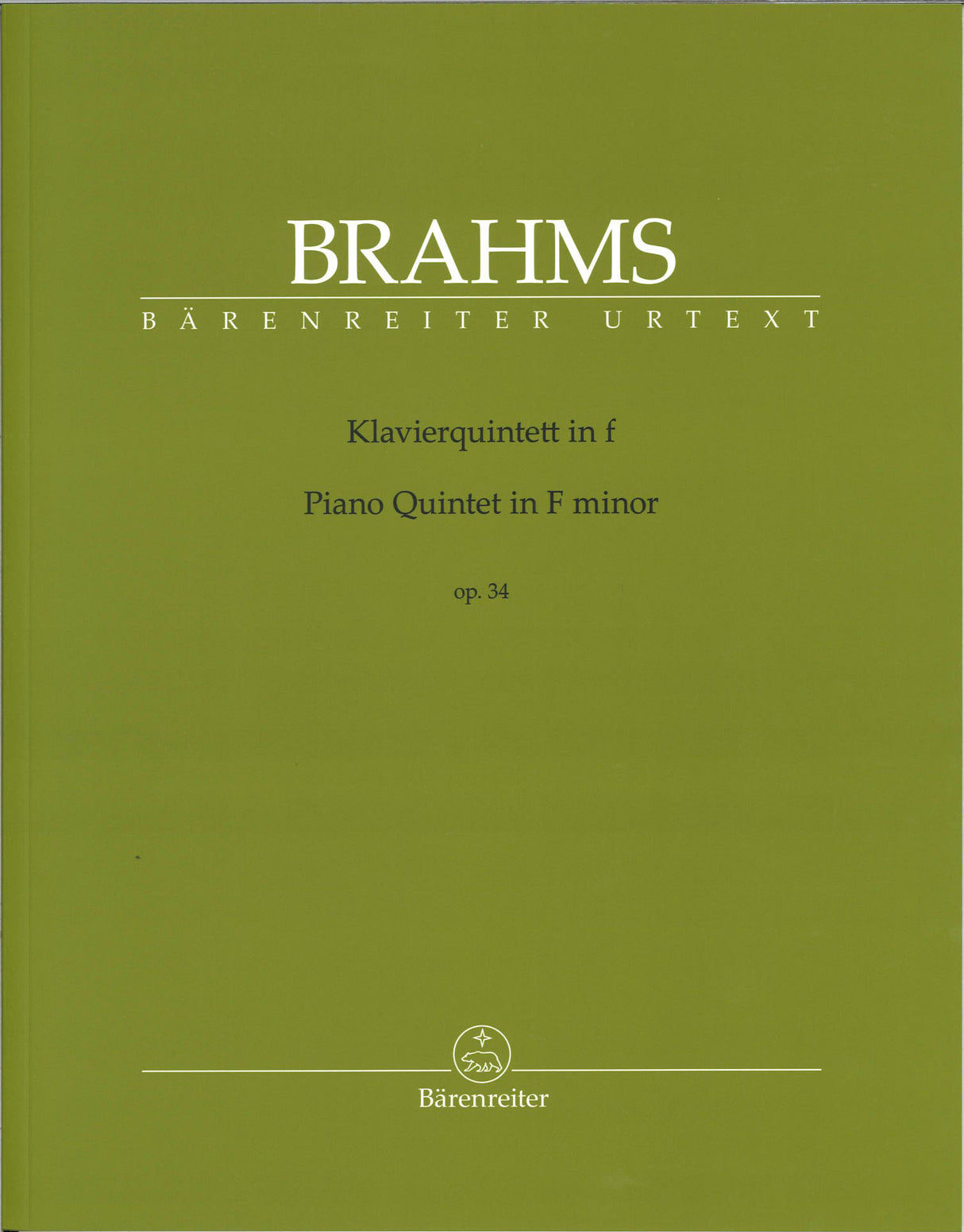 Brahms, Piano Quintet in f, op. 34 (Barenreiter)