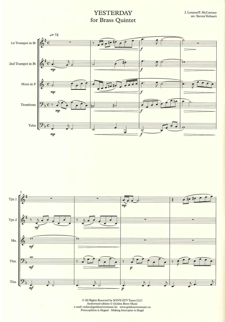 Beatles Songbook 1: Yesterday; Let It Be (Golden River Music)