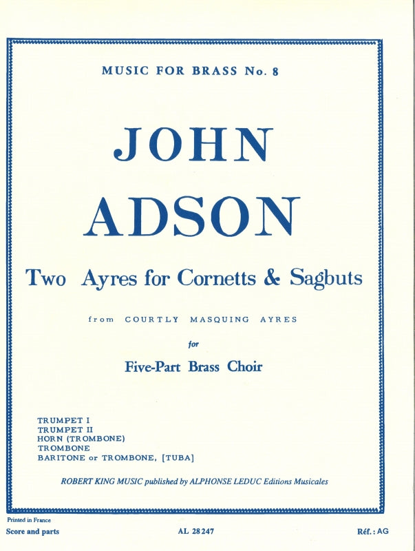Adson, 2 Ayres (Quintet) (Robert King)