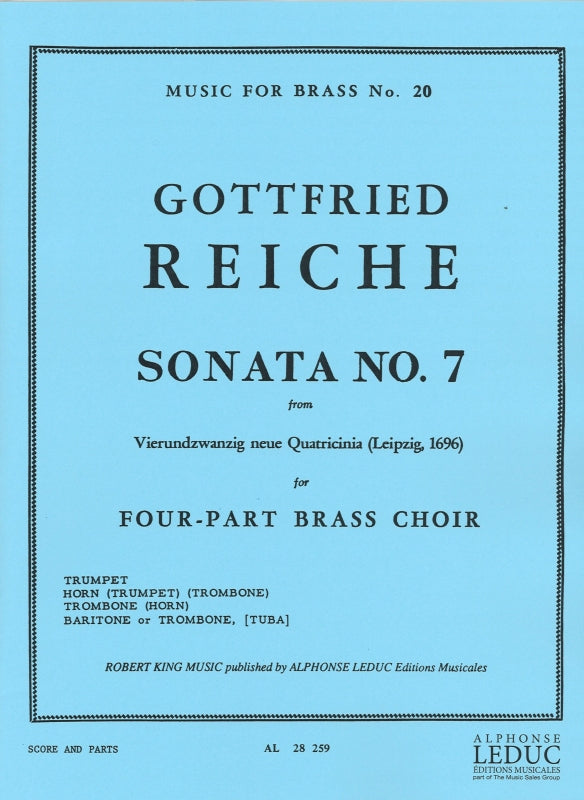 Reiche, Sonata No. 7 (Quartet) (Robert King)