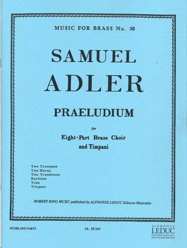 Adler, Praeludium (8-part,Timp) (Robert King/Leduc)